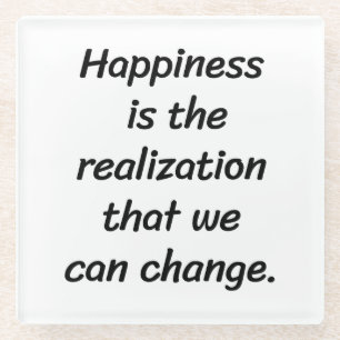 We Can Change Glass Coaster