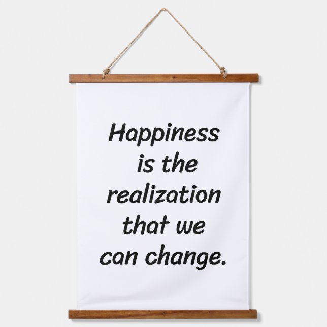 We Can Change Wood Topped Wall Tapestry (Front)