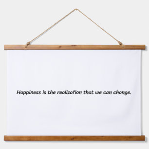 We Can Change Wood Topped Wall Tapestry