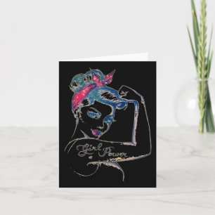 We Can Cure It Rosie Riveter Breast Cancer Girl Po Card