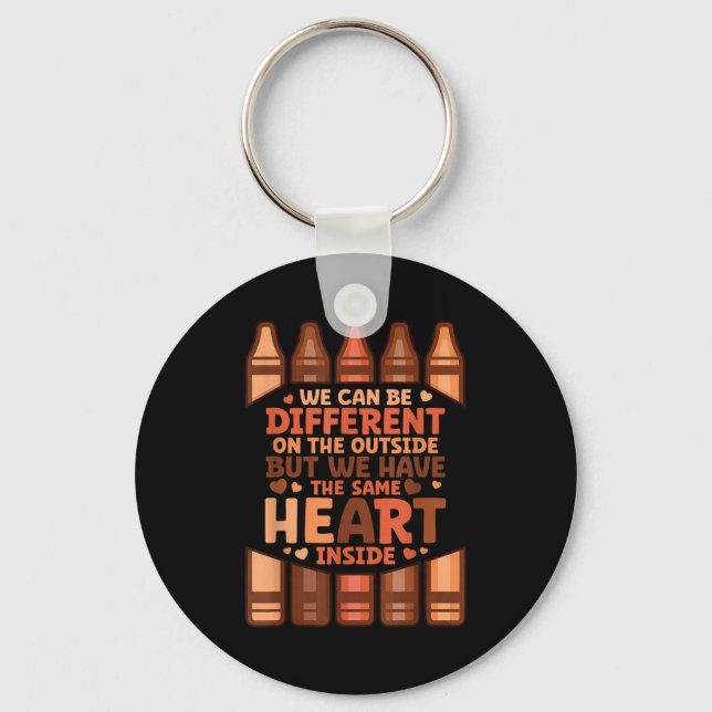 We Can Different On The Outside Black History Men  Key Ring (Front)