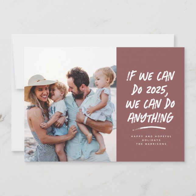 We can do anything New Year holiday photo card (Front)
