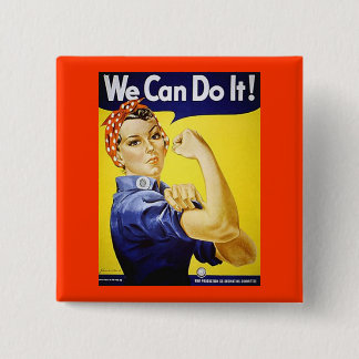 We Can Do It! 15 Cm Square Badge