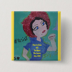 We Can Do It! 15 Cm Square Badge
