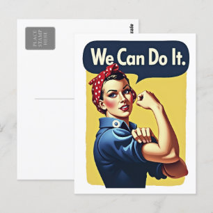 We Can Do It Famous Feminism Postcard
