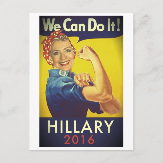 We Can Do It, Hillary for President! Postcard (Front)