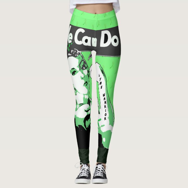 We Can Do It Lyme Awareness Leggings (Front)