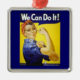 We Can Do It! Metal Tree Decoration