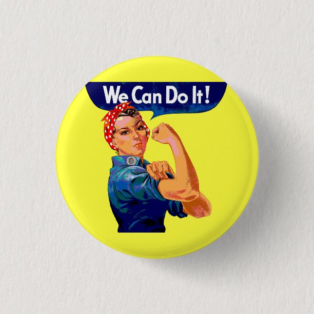 We Can Do It - Motivational Pop Art  3 Cm Round Badge (Front)
