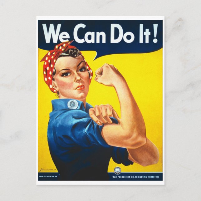 We_Can_Do_It_Propaganda poster Postcard (Front)