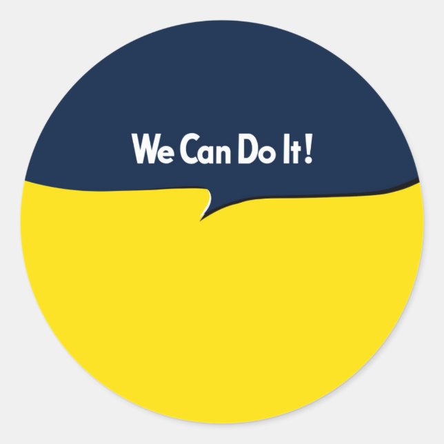 We Can Do it Rosie Classic Round Sticker (Front)