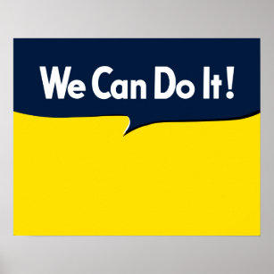 We Can Do it Rosie Graphic Bubble Poster