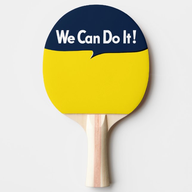 We Can Do it Rosie Headline Ping Pong Paddle (Front)