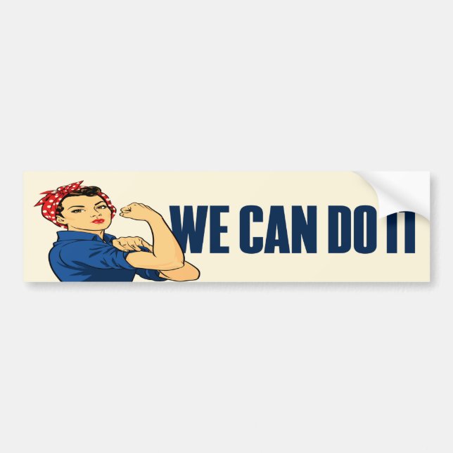We Can Do It Rosie Riveter  Bumper Sticker (Front)