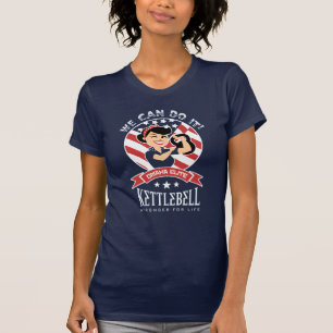 WE CAN DO IT - Rosie Riveter with Kettlebell T-Shirt