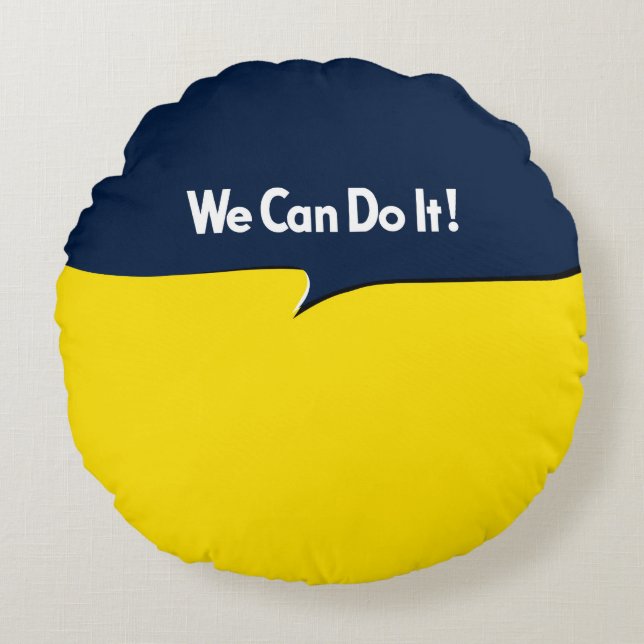 We Can Do it Rosie Round Cushion (Front)