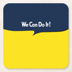 We Can Do it Rosie Square Paper Coaster