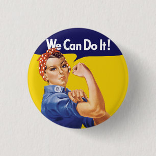 We Can Do It! Rosie the Riveter 3 Cm Round Badge