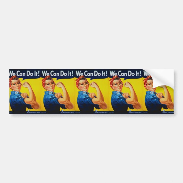 We Can Do It Rosie the Riveter Bumper Sticker (Front)