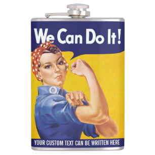 We Can Do It! Rosie the Riveter Hip Flask