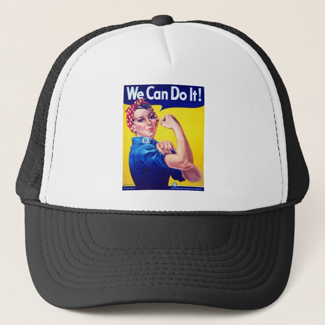 We Can Do It Rosie the Riveter Trucker Hat (Front)