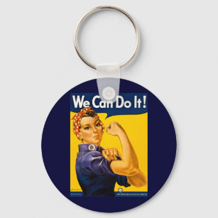 We Can Do It! Rosie the Riveter Vintage WW2 Key Ring