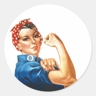 We Can Do It Rosie the Riveter Women Power Classic Round Sticker