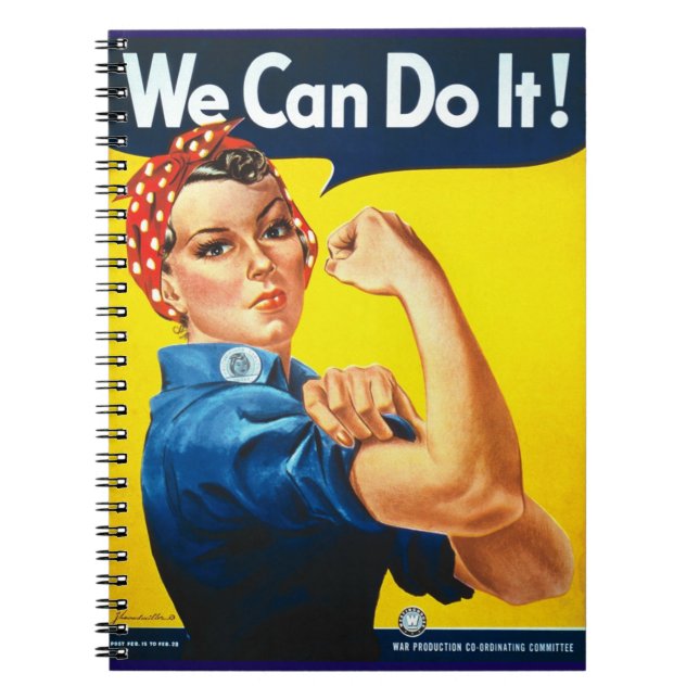 We Can Do It Rosie the Riveter WWII Notebook (Front)