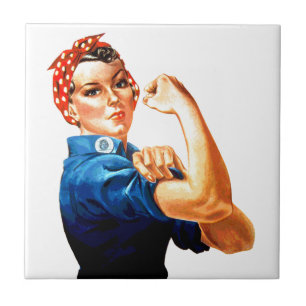 We Can Do It Rosie the Riveter WWII Propaganda Ceramic Tile