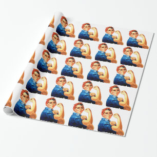 We Can Do It Rosie the Riveter WWII Propaganda Wrapping Paper