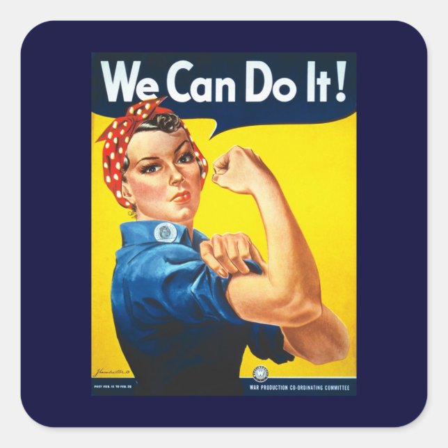 We Can Do It Square Sticker (Front)