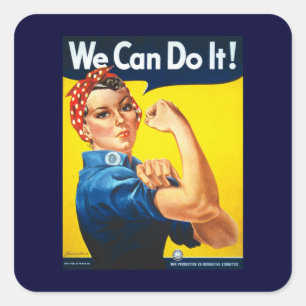 We Can Do It Square Sticker