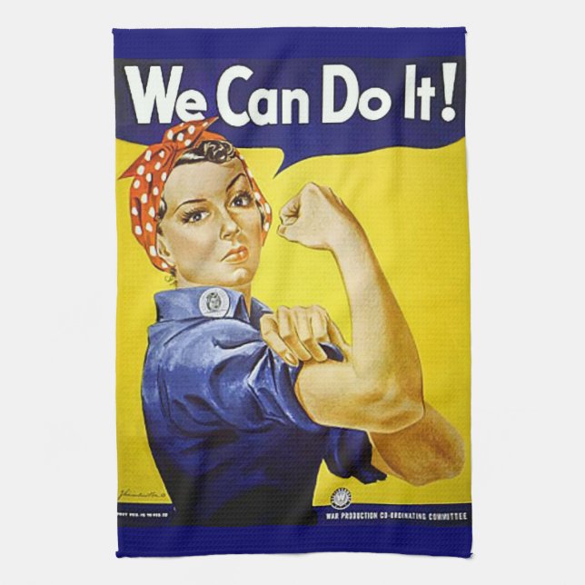We Can Do It! Tea Towel (Vertical)