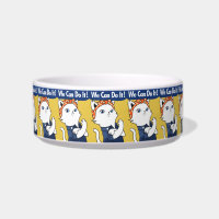 We Can Do It! White Cat Rosie the Riveter