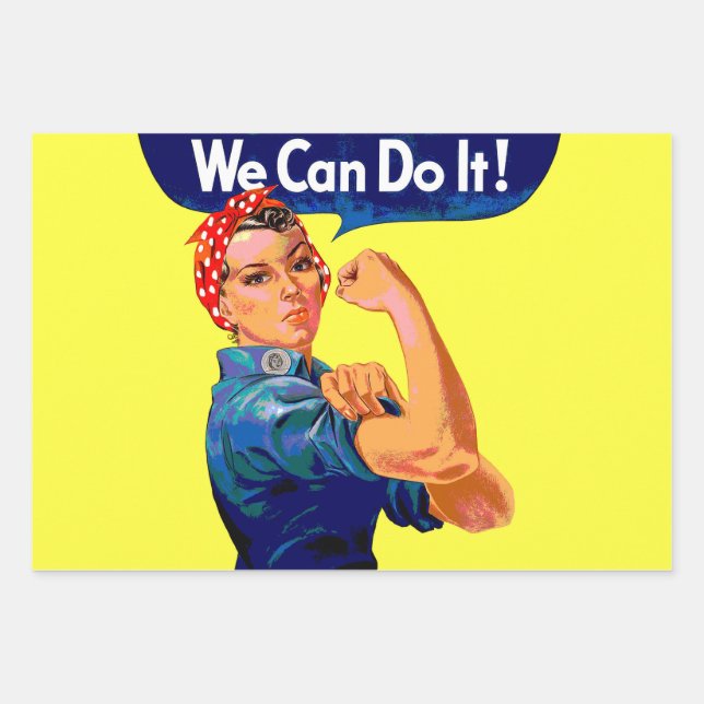 We Can Do It  Wrapping Paper Sheet (Front)