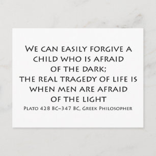 "We can easily forgive a child..." Postcard