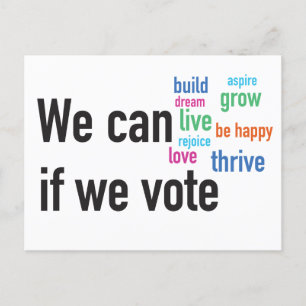 We can if we vote — Single Postcard