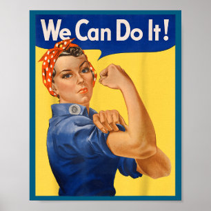 We Can It Rosie Riveter Feminist Poster