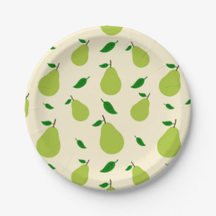 We Can Pearly Wait Fall Pear  Paper Plate