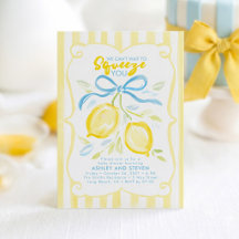 We Can’t Wait to Squeeze You Lemon Bow Baby Shower