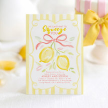 We Can’t Wait to Squeeze You Lemon Bow Baby Shower