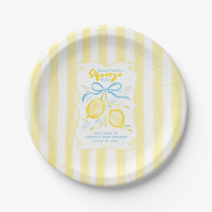 We Can’t Wait to Squeeze You Lemons and Bow Paper Plate