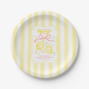 We Can’t Wait to Squeeze You Lemons and Bow Paper Plate