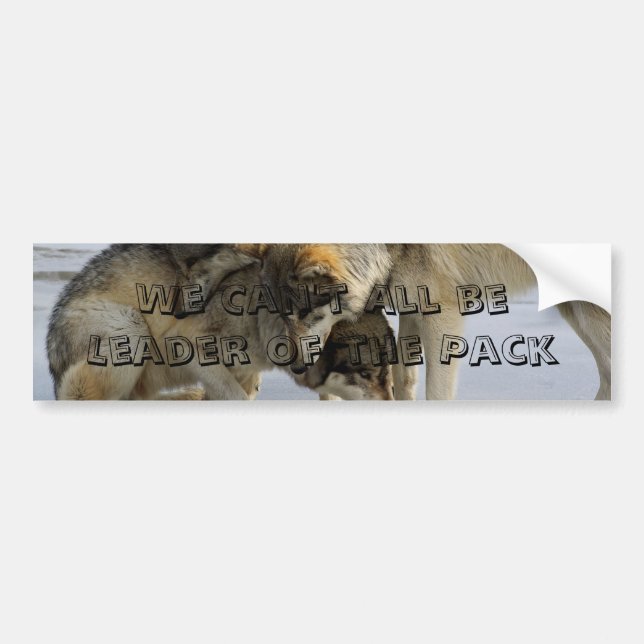 We Can't All Be Leader of the Pack Bumper Sticker (Front)