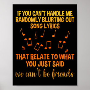 We Can't Be Friends - Uni - Black - Small - School Poster