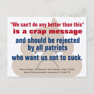 We Can't Do Better Than This is a Crap Message Postcard