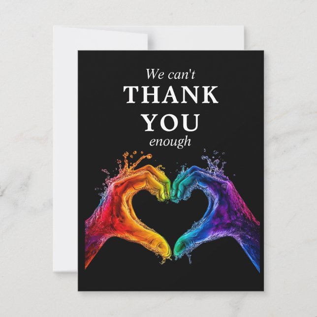 We can't thank you enough Heart of Pride wedding Card (Front)