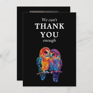 We can't thank you.. LGBTQ Eternal Unity wedding Thank You Card