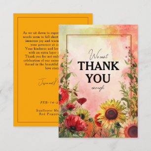 🌻We can't thank you Sunny Petals & Scarlet Blooms Card