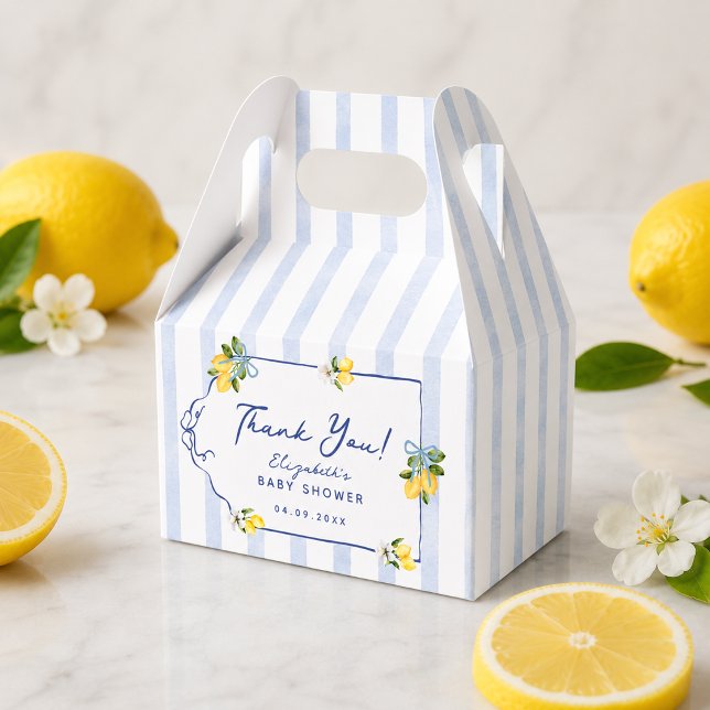 We Can't Wait to Squeeze You Lemon Baby Shower Favour Box (We Can't Wait to Squeeze You Lemon Baby Shower Favor Boxes)